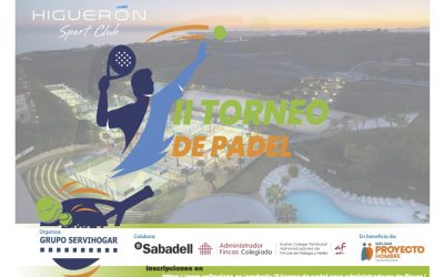 El II Torneo de Pádel para administradores de fincas será el 7 de mayo