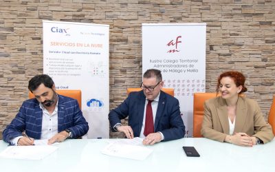 Acuerdo de colaboración entre CAF Málaga y Ciax, soluciones informáticas y formación tecnológica para administradores de fincas
