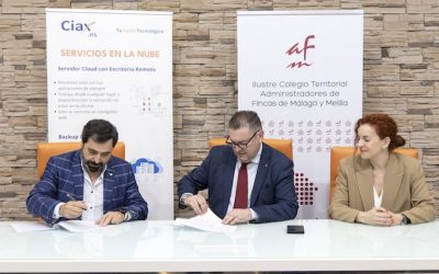 Acuerdo de colaboración entre CAF Málaga y Ciax, soluciones informáticas y formación tecnológica para administradores de fincas